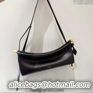 Luxury Cheap Alaia Le Click Medium Shoulder Bag in Calf Leather 20258821 Brown 2025