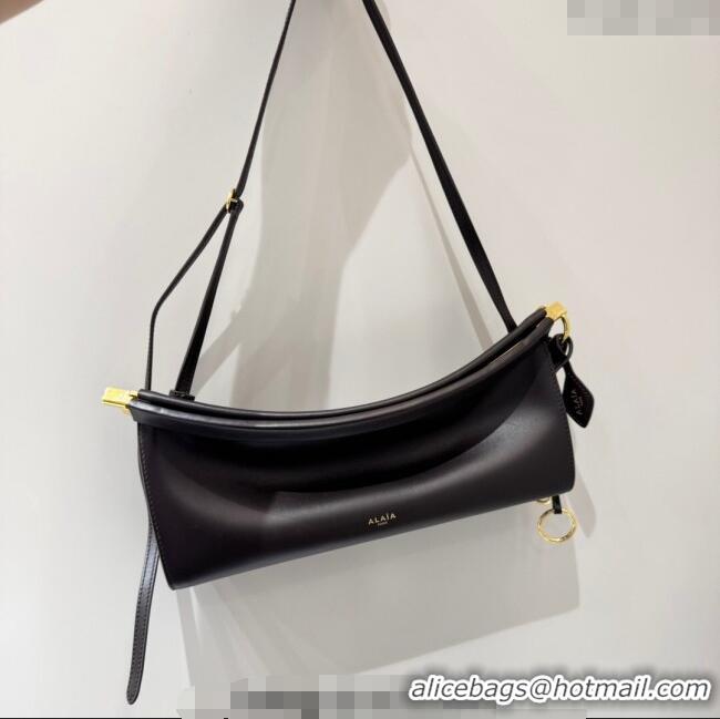 Luxury Cheap Alaia Le Click Medium Shoulder Bag in Calf Leather 20258821 Brown 2025