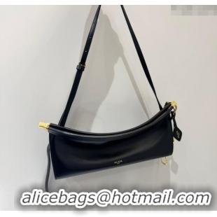 Grade Quality Alaia Le Click Medium Shoulder Bag in Calf Leather 20258821 Black 2025