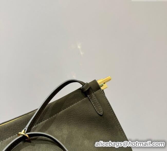 Best Price Alaia Le Click Medium Shoulder Bag in Suede 20258821 Green 2025