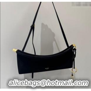 Big Discount Alaia Le Click Medium Shoulder Bag in Suede 20258821 Black 2025