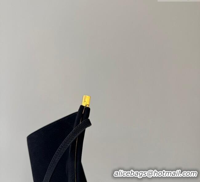 Big Discount Alaia Le Click Medium Shoulder Bag in Suede 20258821 Black 2025