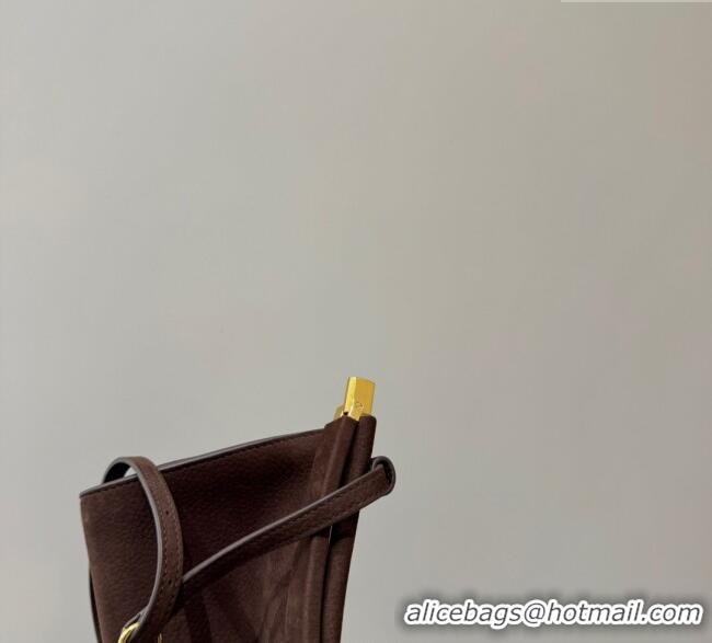 Best Product Alaia Le Click Medium Shoulder Bag in Suede 20258821 Brown 2025