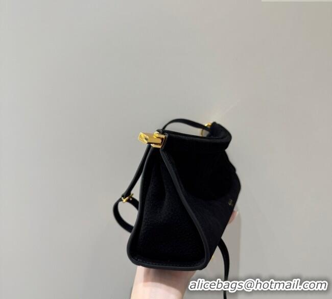 Good Quality Alaia Le Click Small Shoulder Bag in Suede 20258822 Black 2025