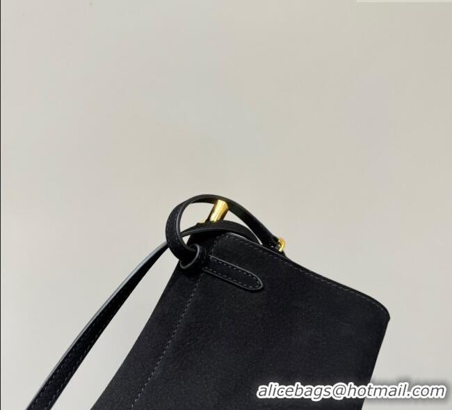 Good Quality Alaia Le Click Small Shoulder Bag in Suede 20258822 Black 2025
