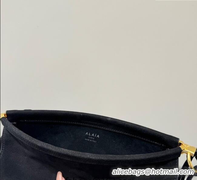 Good Quality Alaia Le Click Small Shoulder Bag in Suede 20258822 Black 2025