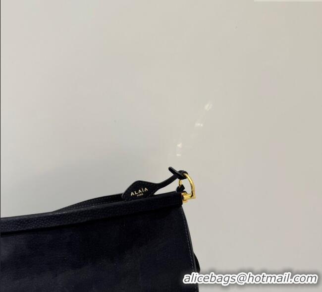 Good Quality Alaia Le Click Small Shoulder Bag in Suede 20258822 Black 2025