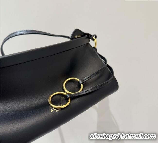 Unique Grade Alaia Le Click Small Shoulder Bag in Calf Leather 20258822 Black 2025