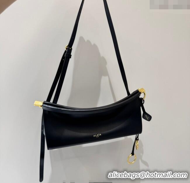Unique Grade Alaia Le Click Small Shoulder Bag in Calf Leather 20258822 Black 2025