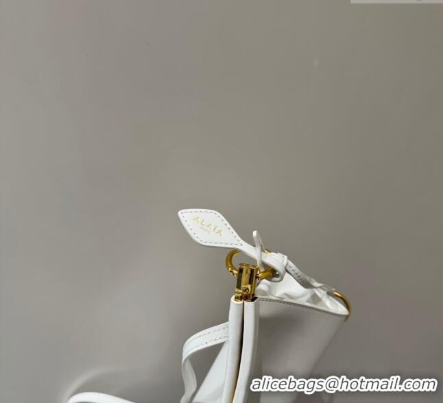 Famous Brand Alaia Le Click Small Shoulder Bag in Calf Leather 20258822 White 2025