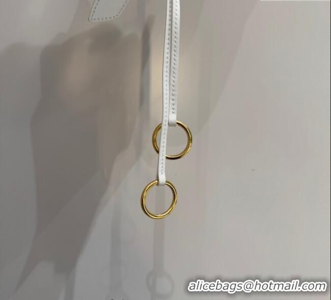 Famous Brand Alaia Le Click Small Shoulder Bag in Calf Leather 20258822 White 2025