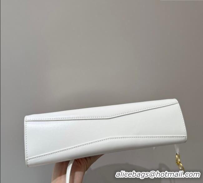 Famous Brand Alaia Le Click Small Shoulder Bag in Calf Leather 20258822 White 2025