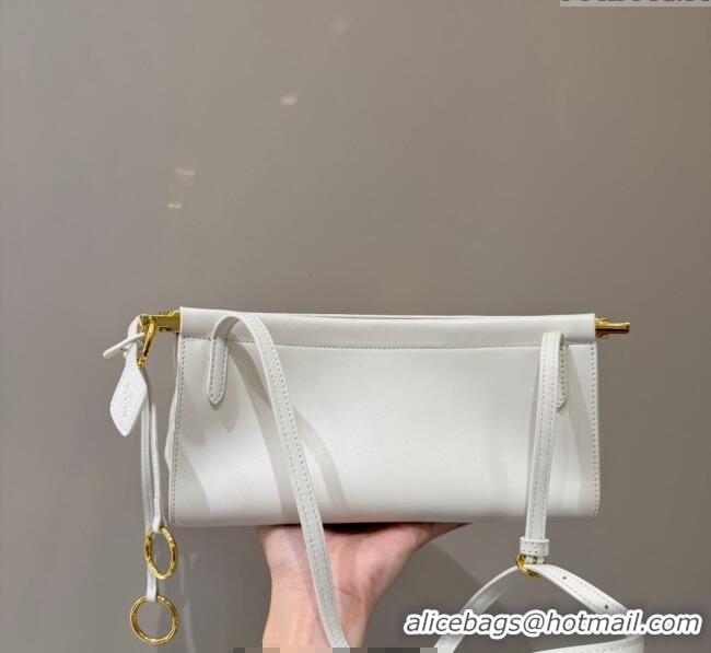 Famous Brand Alaia Le Click Small Shoulder Bag in Calf Leather 20258822 White 2025