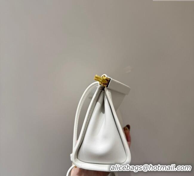 Famous Brand Alaia Le Click Small Shoulder Bag in Calf Leather 20258822 White 2025