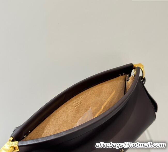 Super Quality Alaia Le Click Small Shoulder Bag in Calf Leather 20258822 Brown 2025