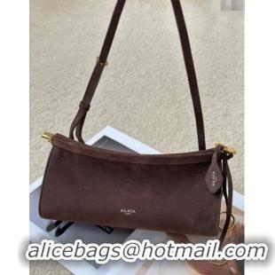 Grade Design Alaia Le Click Small Shoulder Bag in Grained Nubuck Leather 998054S Brown 2025