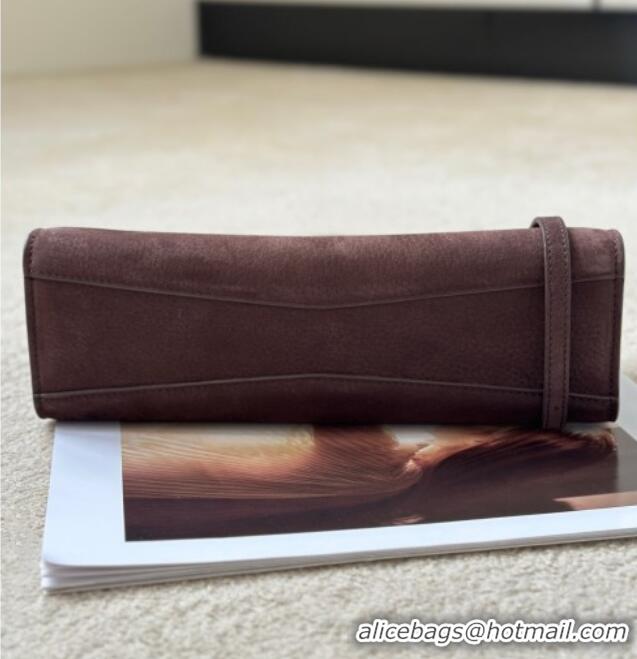 Grade Design Alaia Le Click Small Shoulder Bag in Grained Nubuck Leather 998054S Brown 2025