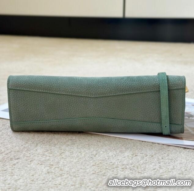 Super Quality Alaia Le Click Small Shoulder Bag in Grained Nubuck Leather 998054S Green 2025