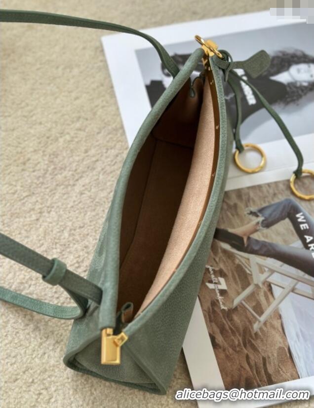 Super Quality Alaia Le Click Small Shoulder Bag in Grained Nubuck Leather 998054S Green 2025