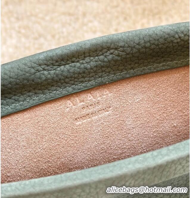 Super Quality Alaia Le Click Small Shoulder Bag in Grained Nubuck Leather 998054S Green 2025