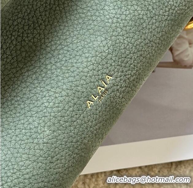 Super Quality Alaia Le Click Small Shoulder Bag in Grained Nubuck Leather 998054S Green 2025