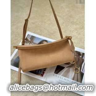 New Design Alaia Le Click Small Shoulder Bag in Grained Nubuck Leather 998054S Beige 2025