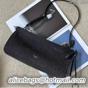 Good Product Alaia Le Click Medium Shoulder Bag in Grained Nubuck Leather 998054M Grey 2025