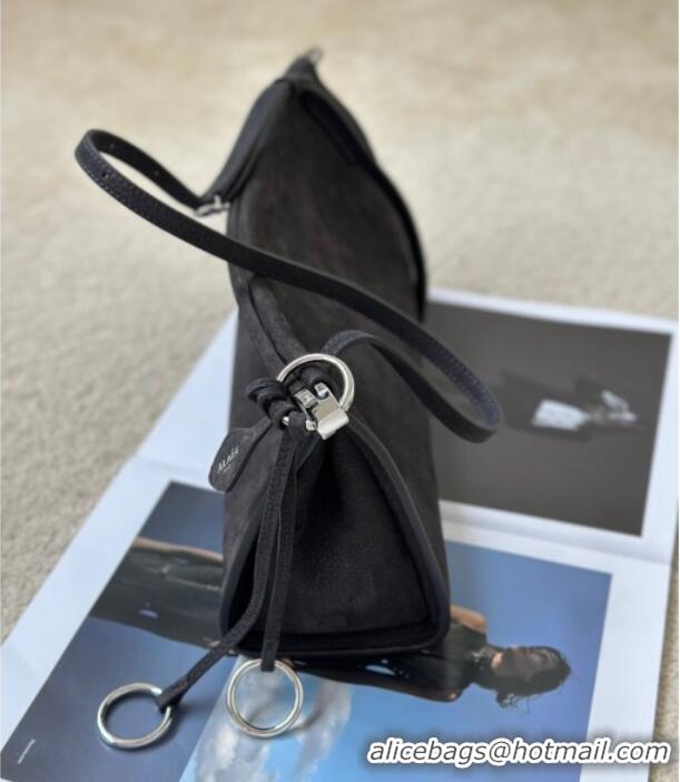 Good Product Alaia Le Click Medium Shoulder Bag in Grained Nubuck Leather 998054M Grey 2025