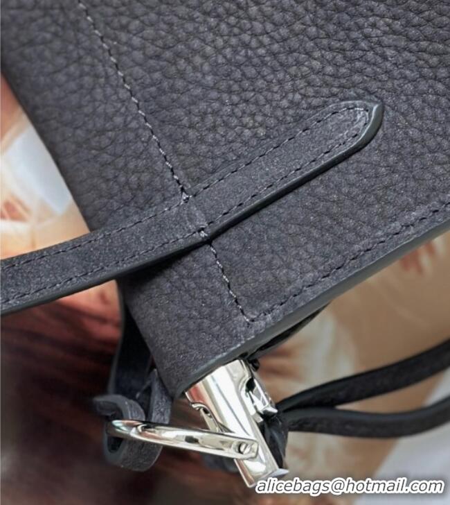 Good Product Alaia Le Click Medium Shoulder Bag in Grained Nubuck Leather 998054M Grey 2025