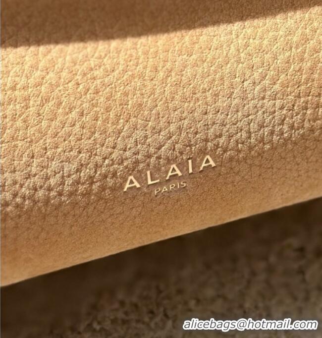 Affordable Price Alaia Le Click Medium Shoulder Bag in Grained Nubuck Leather 998054M Beige 2025