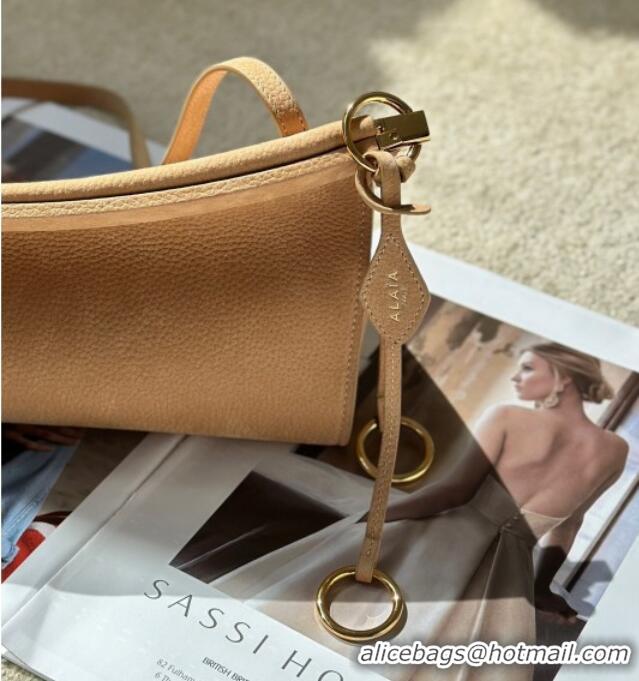 Affordable Price Alaia Le Click Medium Shoulder Bag in Grained Nubuck Leather 998054M Beige 2025