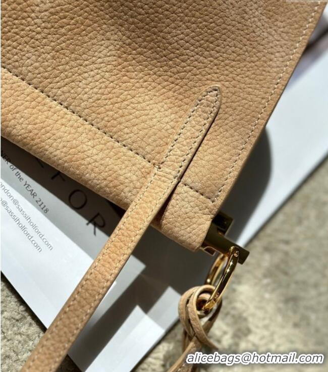 Affordable Price Alaia Le Click Medium Shoulder Bag in Grained Nubuck Leather 998054M Beige 2025
