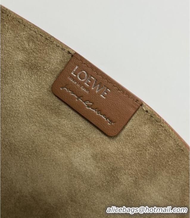 Promotional Loewe Medium Puzzle Fold Tote in Nappa Calfskin 20601 Brown/Green 2025