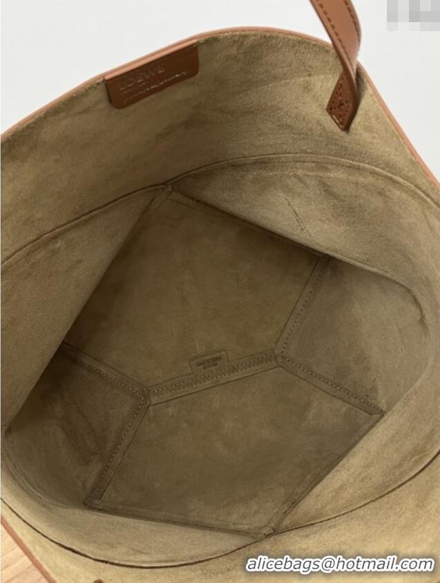 Promotional Loewe Medium Puzzle Fold Tote in Nappa Calfskin 20601 Brown/Green 2025