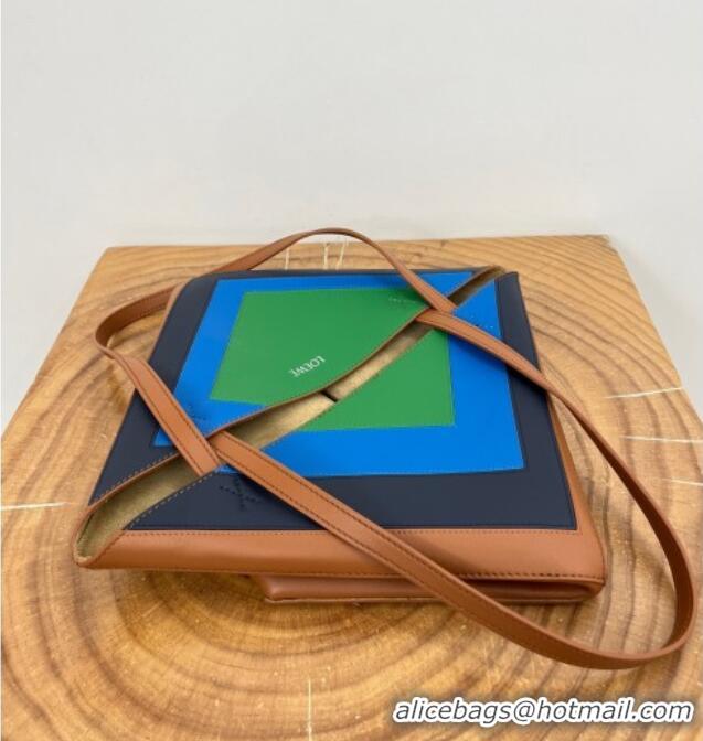 Promotional Loewe Medium Puzzle Fold Tote in Nappa Calfskin 20601 Brown/Green 2025