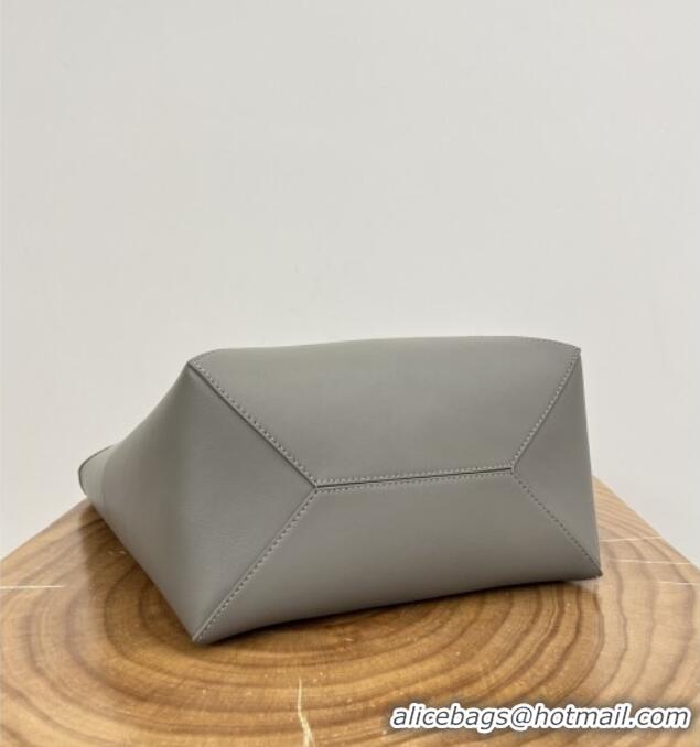 Big Discount Loewe Medium Puzzle Fold Tote in Nappa Calfskin 20601 Grey/White 2025