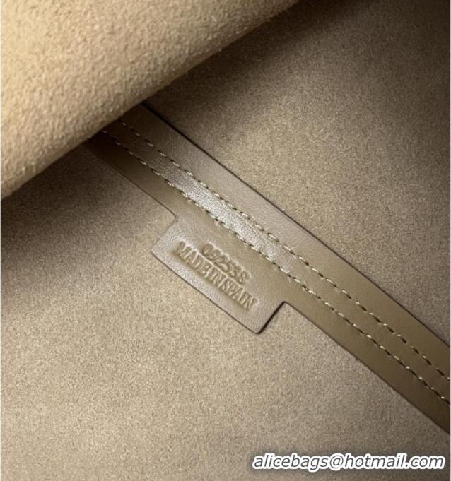 Best Price Loewe Medium Horizontal Puzzle Fold Tote in Soft Grained Calfskin 20601 Light Grey 2025