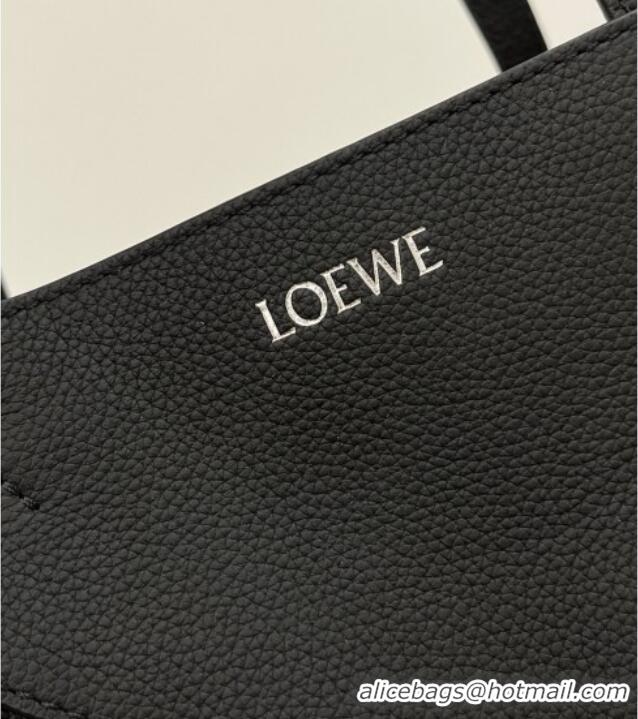 Good Taste Loewe Medium Horizontal Puzzle Fold Tote in Soft Grained Calfskin 20601 Black 2025