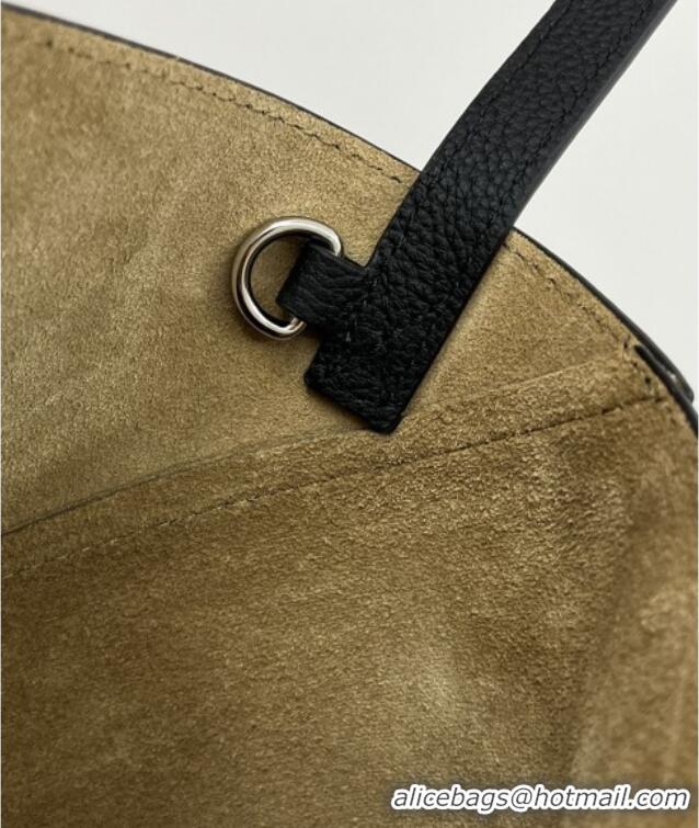 Good Taste Loewe Medium Horizontal Puzzle Fold Tote in Soft Grained Calfskin 20601 Black 2025