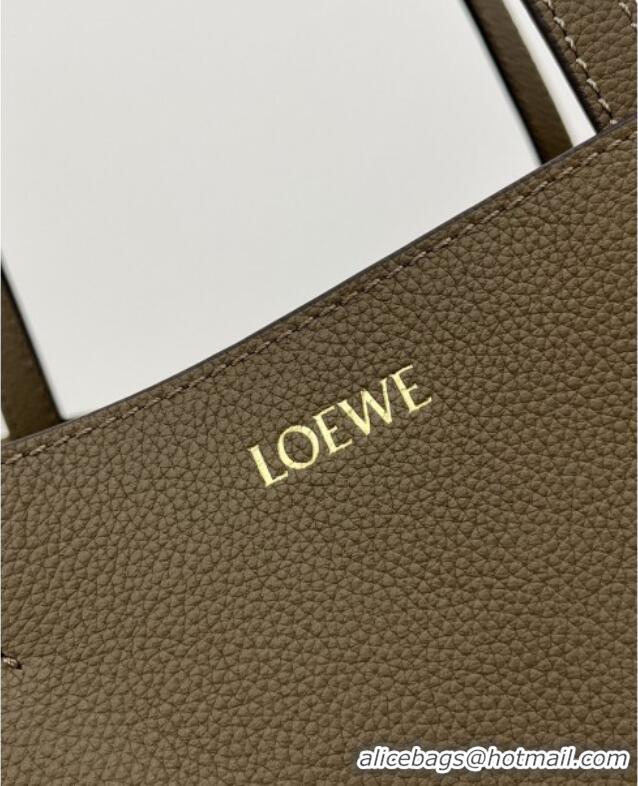 Luxury Discount Loewe Medium Horizontal Puzzle Fold Tote in Soft Grained Calfskin 20601 Taupe 2025
