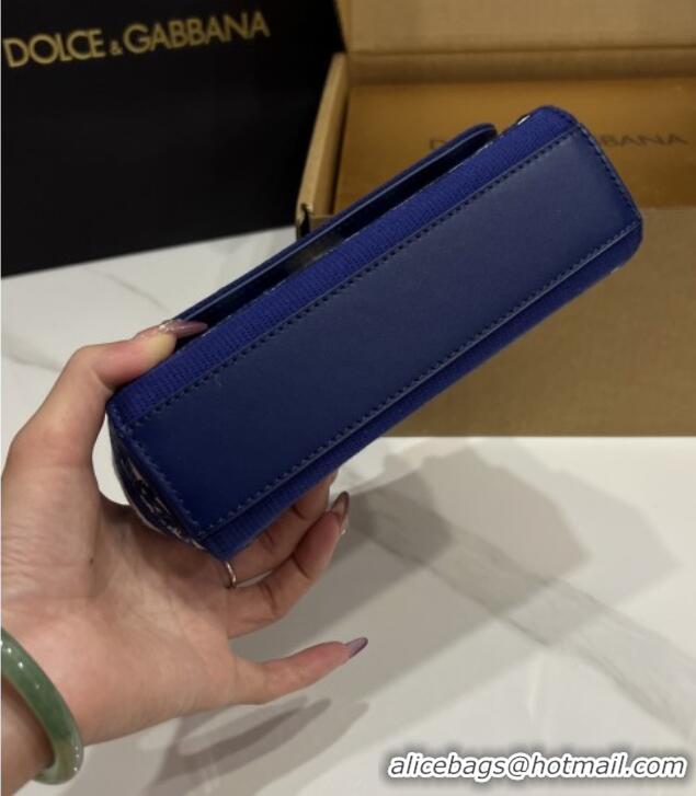 Big Discount Dolce&Gabbana Small Sicily Handbag with Majolica Embroidery D0401 Blue 2025