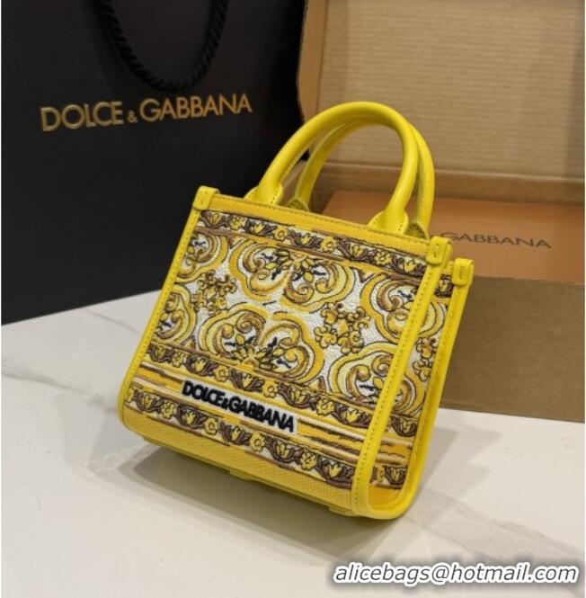 Affordable Price Dolce&Gabbana Embroidery Tote Bag DG120407 Yellow 2025