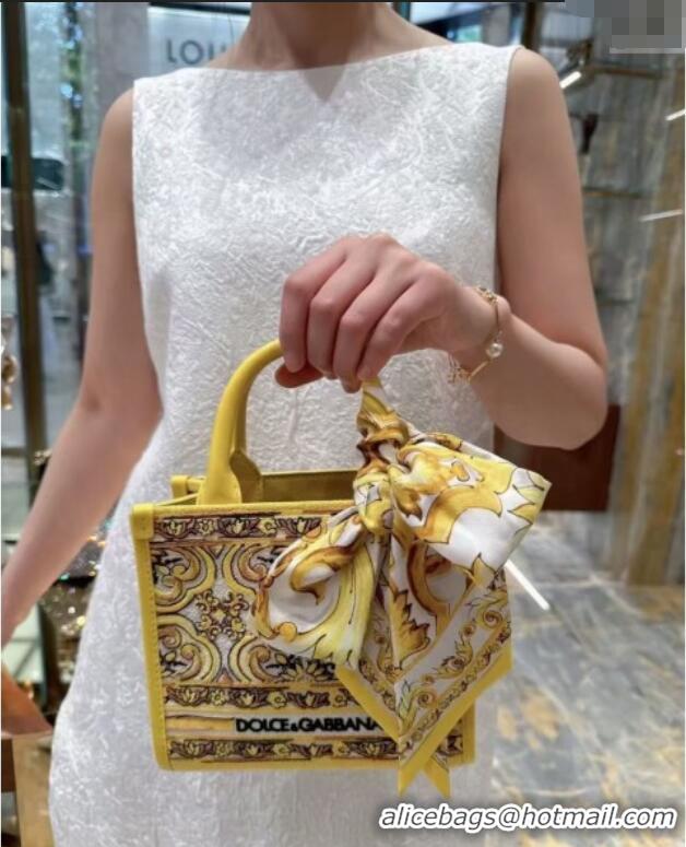 Affordable Price Dolce&Gabbana Embroidery Tote Bag DG120407 Yellow 2025