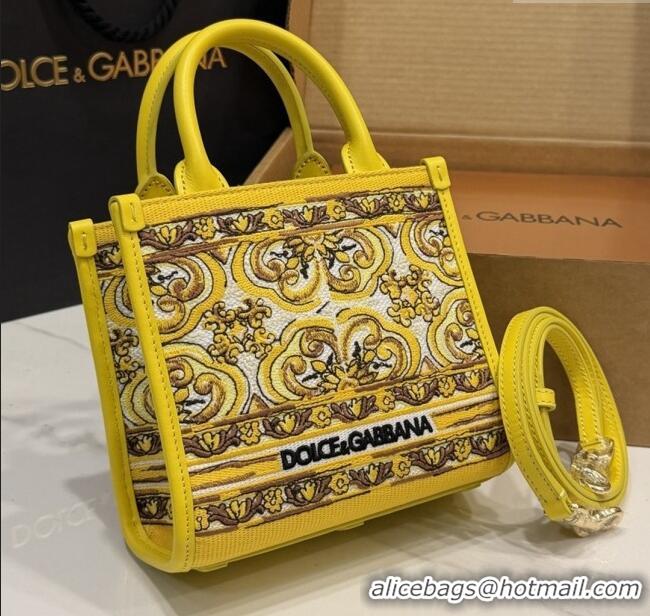 Affordable Price Dolce&Gabbana Embroidery Tote Bag DG120407 Yellow 2025