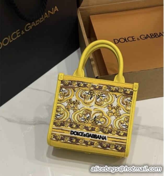 Affordable Price Dolce&Gabbana Embroidery Tote Bag DG120407 Yellow 2025