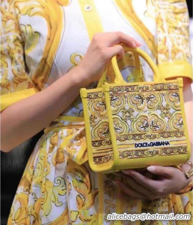 Affordable Price Dolce&Gabbana Embroidery Tote Bag DG120407 Yellow 2025