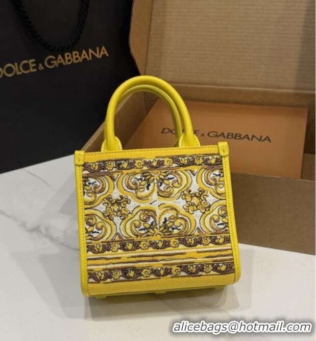 Affordable Price Dolce&Gabbana Embroidery Tote Bag DG120407 Yellow 2025