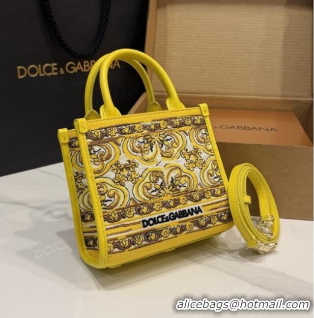 Affordable Price Dolce&Gabbana Embroidery Tote Bag DG120407 Yellow 2025