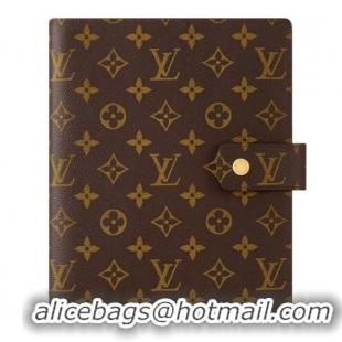 Luxury Cheap Louis Vuitton Monogram Canvas Large Ring Agenda Cover R20106