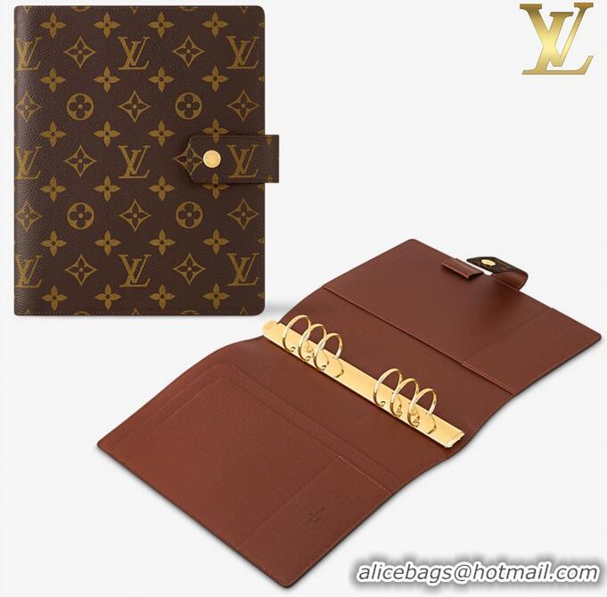 Luxury Cheap Louis Vuitton Monogram Canvas Large Ring Agenda Cover R20106